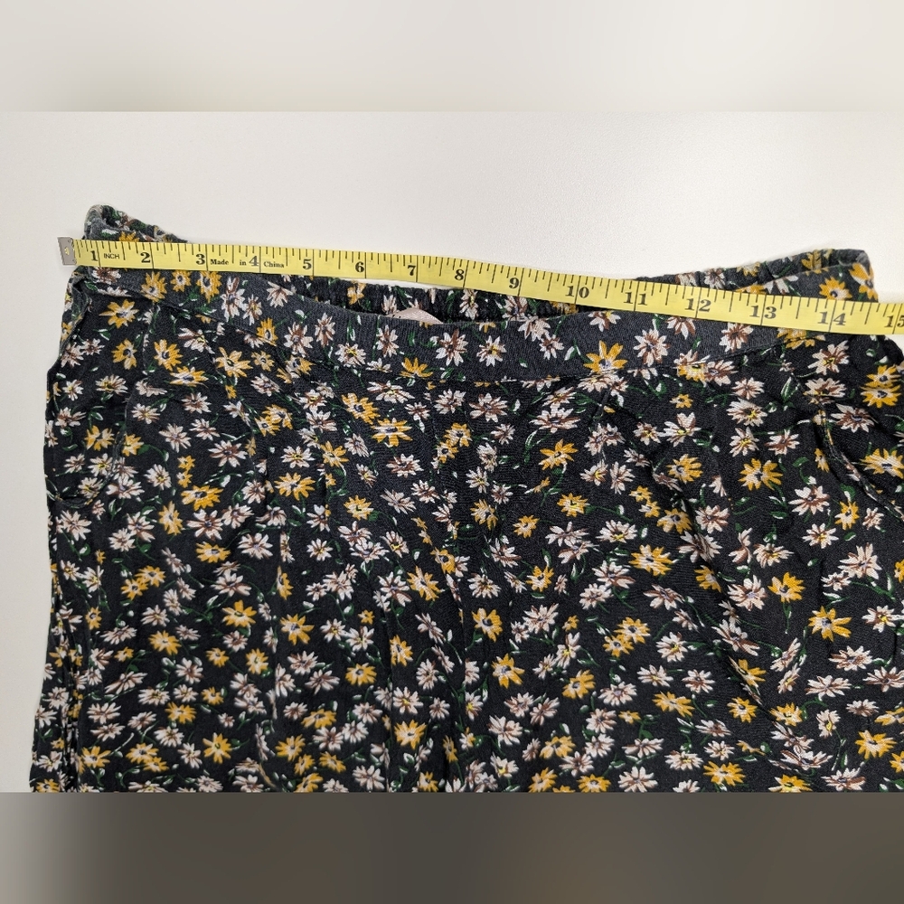 Philosophy Womens M Black with Floral Wide Leg Pant - Picture 12 of 14